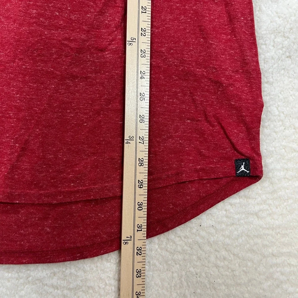 Jordan T-Shirt Mens XLT Red 834528-687 3/4 Sleeve Raglan Jumpman Heathered Tee
